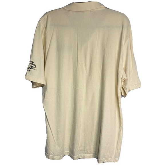 Harley Davidson Mens Collared Shirt 2008 1/4 Button Up Size L Cream Embroidered - Picture 2 of 7